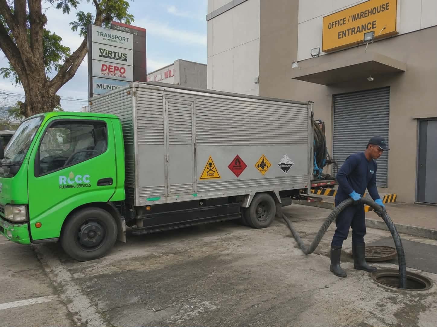 RCC Malabanan truck during commercial siphoning work